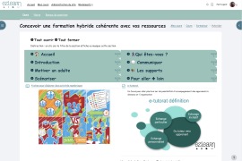 Vue &eacute;cran de la formation de formateur pou rhybrider une formation
